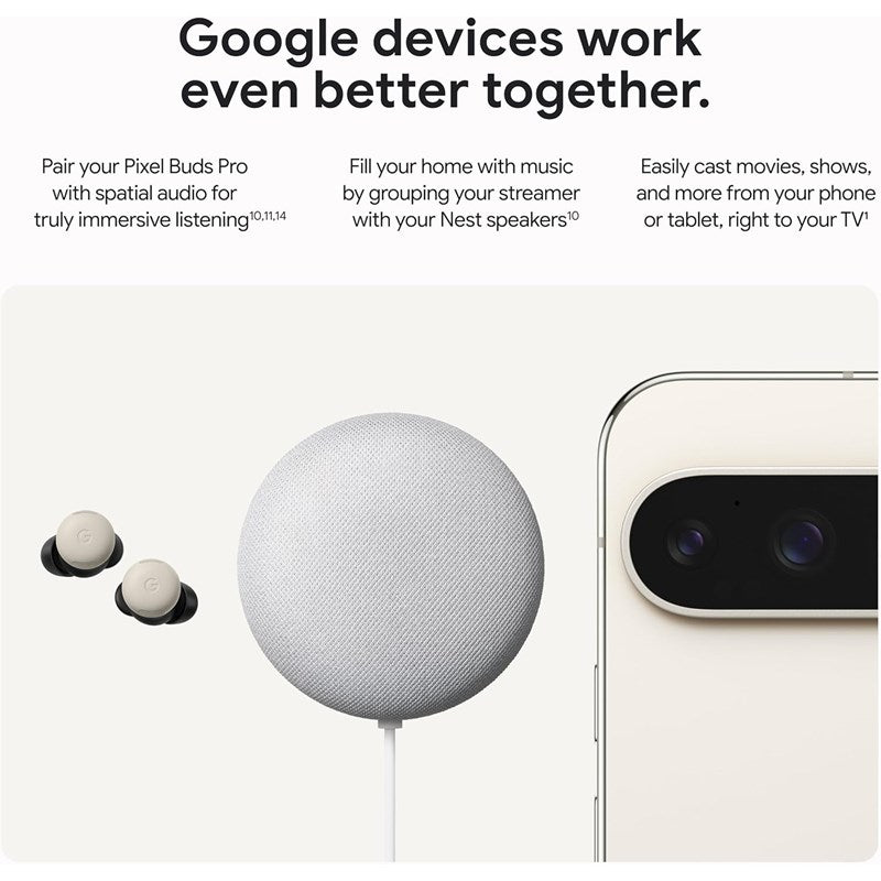 Google GA05662-US 4K HDR 32 GB TV Streamer With Smart Home Control - Porcelain