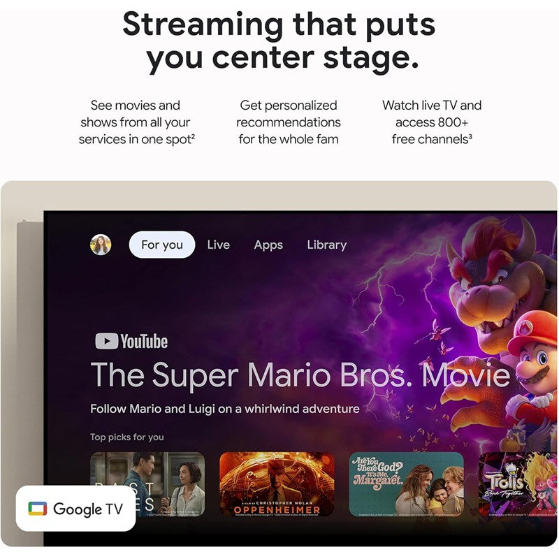 Google GA05662-US 4K HDR 32 GB TV Streamer With Smart Home Control - Porcelain