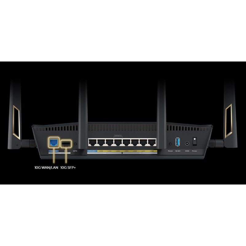 Asus RT-BE88U Dual-band Wi-Fi 7 AiMesh Extendable Performance Router 4K-QAM - Black