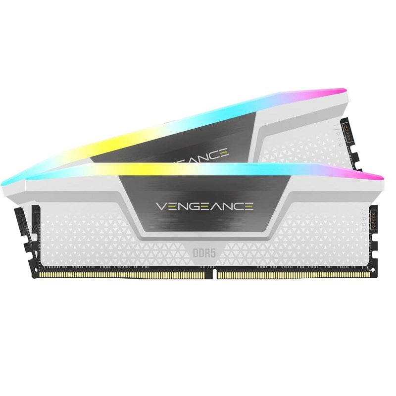Corsair Vengeance RGB 32 GB (2x16 GB) DDR5 6400MT/s CL36 RAM Memory Kit - White