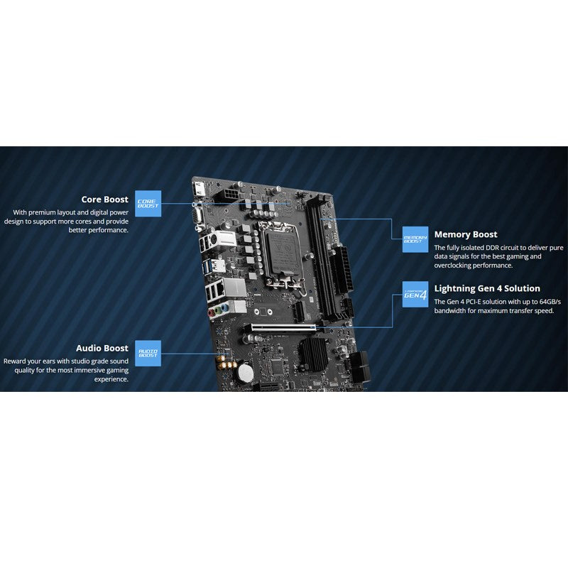 MSI PRO H610M-E DDR4 Micro ATX Motherboard