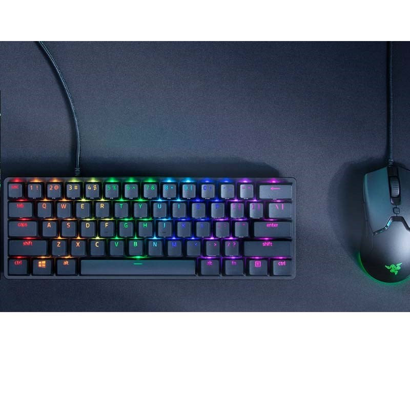 Razer Huntsman Mini 60% Gaming Keyboard, Clicky Optical Purple Switch, (US Layout)