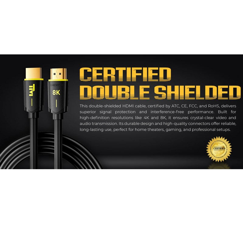 Twisted Minds 8K HDMI 2.1 Cable Earc, VRR, HDR+, 3D, HDCP 2.3/2.2 Supported - 10 M