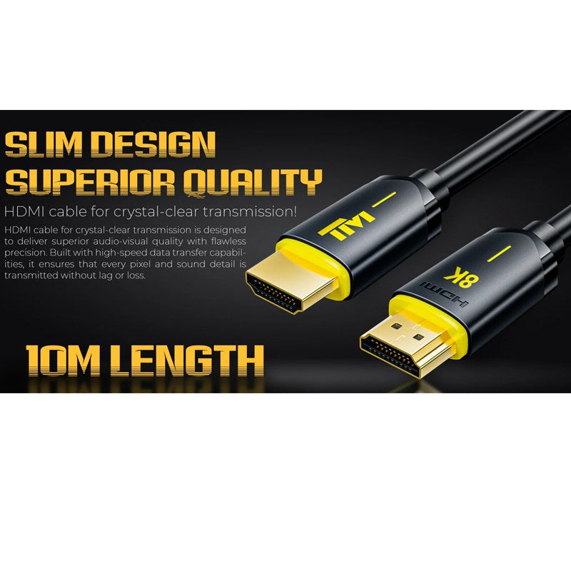 Twisted Minds 8K HDMI 2.1 Cable Earc, VRR, HDR+, 3D, HDCP 2.3/2.2 Supported - 10 M