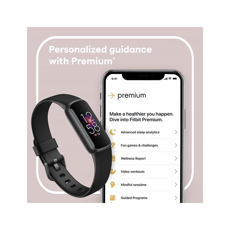 Fitbit Luxe Fitness and Activity Tracker - Black - Open Box