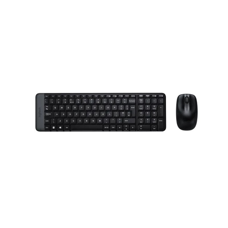 Logitech MK220 Wireless Slim Keyboard and Mouse Bundle (Arabic/English) - Black - Open Box