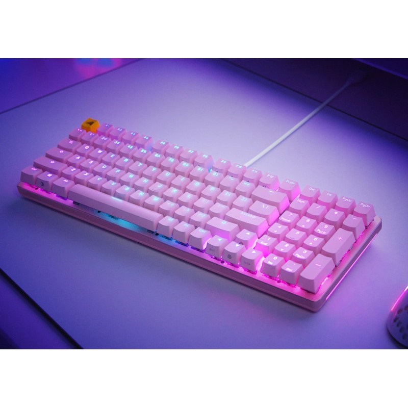Glorious GMMK2 Full Size 96% Wired RGB Mechanical Gaming Keyboard Pre-Built, Pink - Open Box