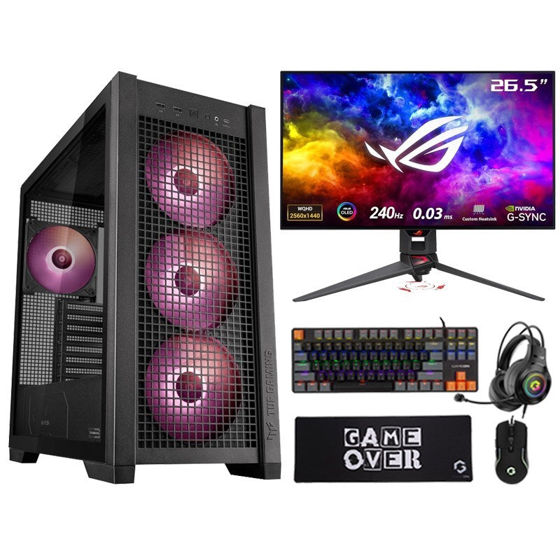 Ultra 9 Gaming PC, Ultra 9 285K, RTX 4090 24GB, Windows 11 Pro with Asus 27