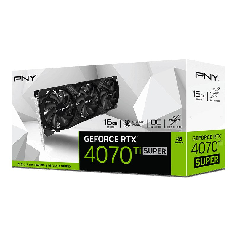PNY GeForce RTX 4070 TI SUPER VERTO OC 16GB GDDR6X Gaming Graphics Card - Black