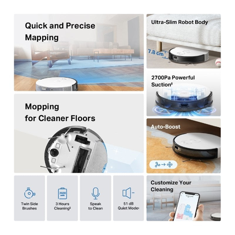 TP-Link MagSlim LiDAR Navigation Robot Vacuum & Mop