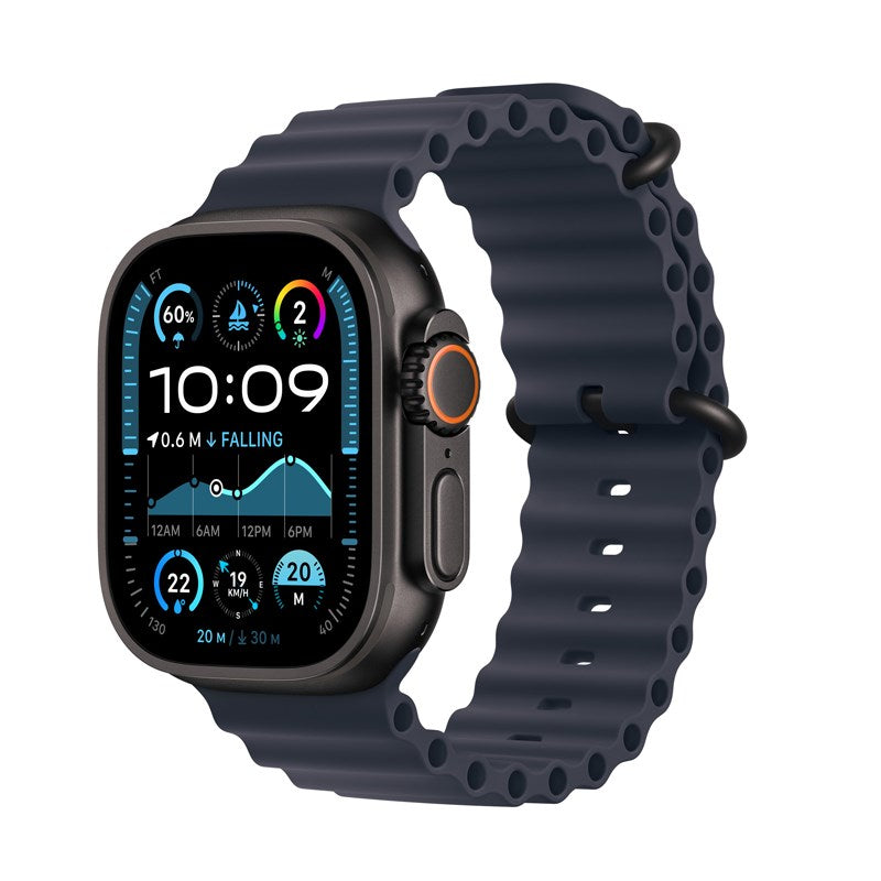 Apple 49mm Navy Ocean Band - Black Titanium Finish