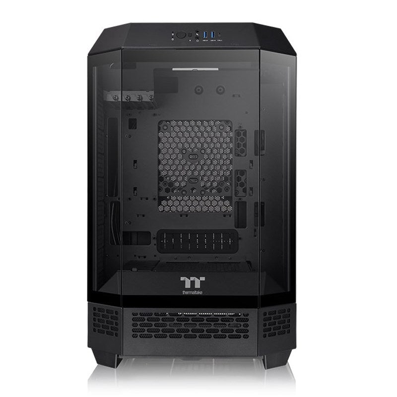Thermaltake The Tower 300 M-ATX Micro Tower Gaming PC Case - Black (2 PWM Fans Included)
