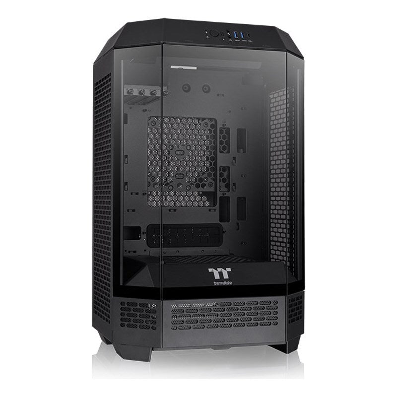 Thermaltake The Tower 300 M-ATX Micro Tower Gaming PC Case - Black (2 PWM Fans Included)