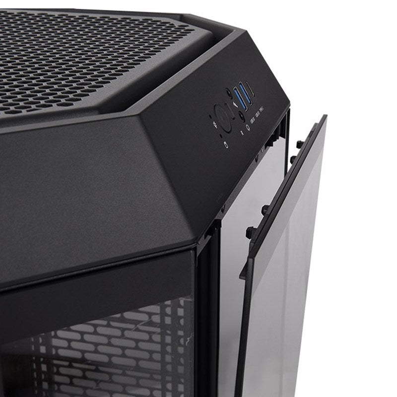 Thermaltake The Tower 300 M-ATX Micro Tower Gaming PC Case - Black (2 PWM Fans Included)