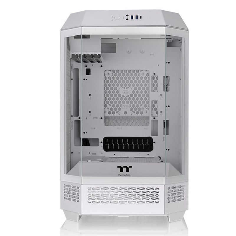 Thermaltake The Tower 300 M-ATX Micro Tower Gaming PC Case - Snow (2 PWM Fans Included)