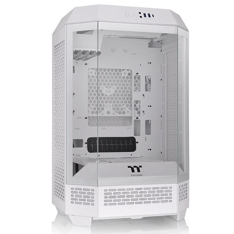 Thermaltake The Tower 300 M-ATX Micro Tower Gaming PC Case - Snow (2 PWM Fans Included)