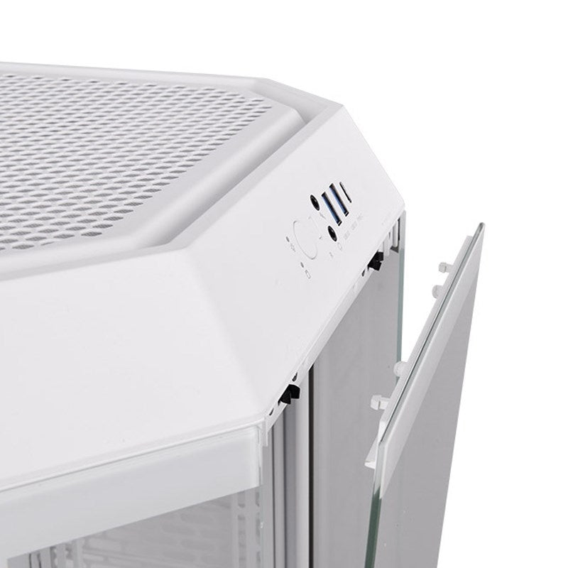 Thermaltake The Tower 300 M-ATX Micro Tower Gaming PC Case - Snow (2 PWM Fans Included)