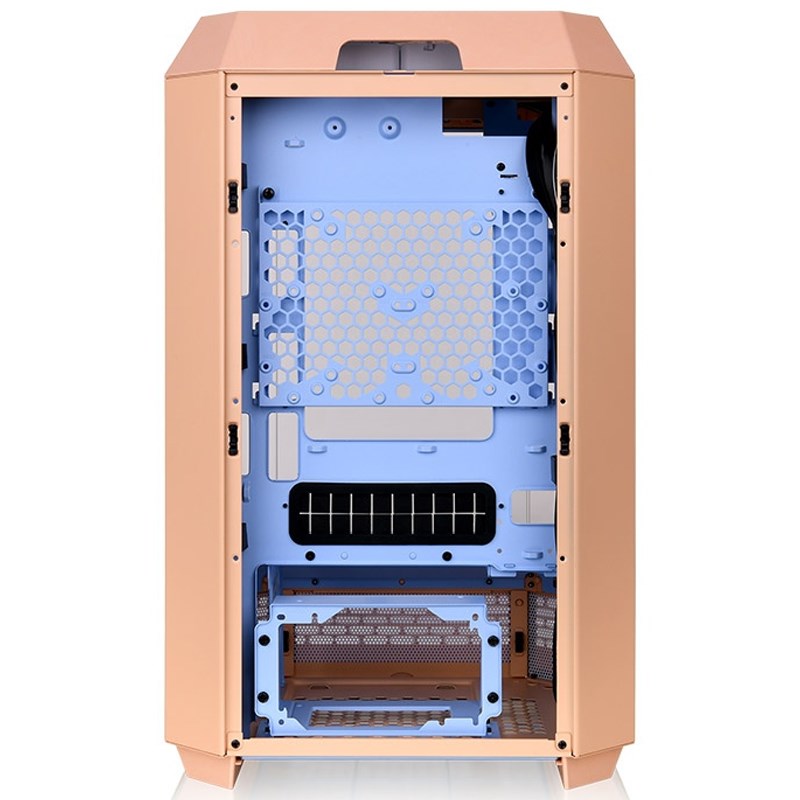 Thermaltake The Tower 300 M-ATX Micro Tower Gaming PC Case - Peach Fuzz (2 PWM Fans Included)