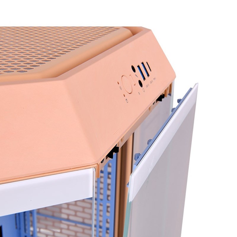 Thermaltake The Tower 300 M-ATX Micro Tower Gaming PC Case - Peach Fuzz (2 PWM Fans Included)