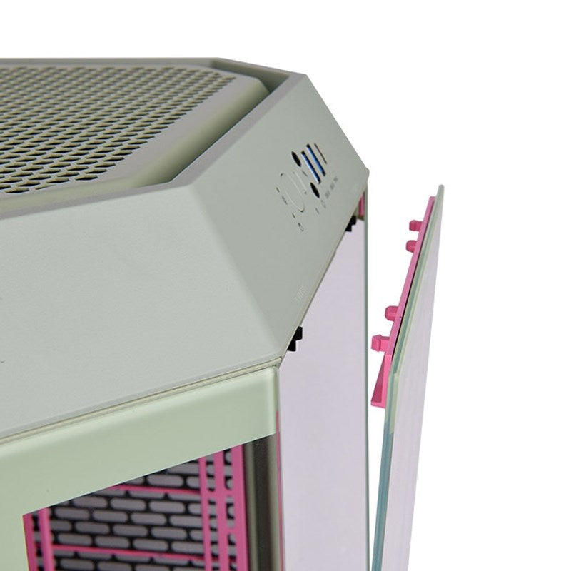 Thermaltake The Tower 300 M-ATX Micro Tower Gaming PC Case - Matcha Plum (2 PWM Fans Included)