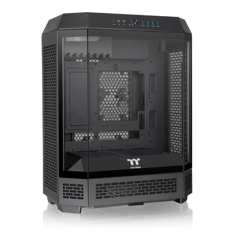 Thermaltake The Tower 600 ATX Mid Tower Gaming PC Case - Black (2 PWM Fans Included)