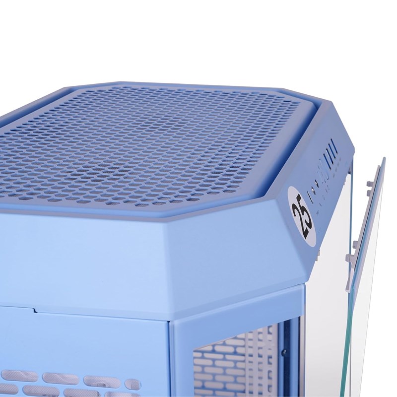 Thermaltake The Tower 600 ATX Mid Tower Gaming PC Case - Hyndrangea Blue (2 PWM Fans Included)