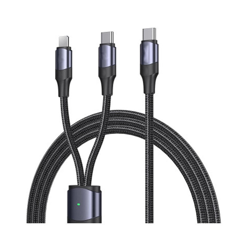 Go-Des 2 in 1 Cable , Type-C to Type-C (60W) , Type-C to Lightning (27W)