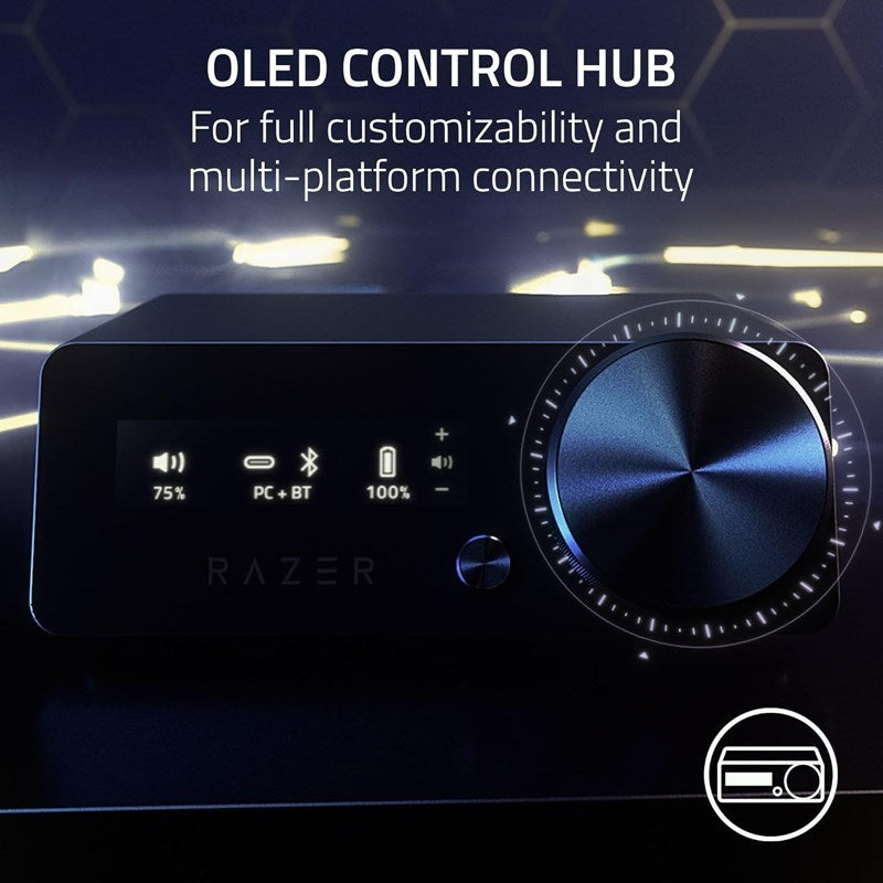 Razer Kraken V4 Pro Wireless Gaming Headset with OLED Control Hub for PC, PS5, Switch, Mobile