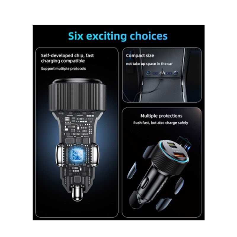 Yesido 38 W, 2 PD, 1 USB Car Charger with Cable