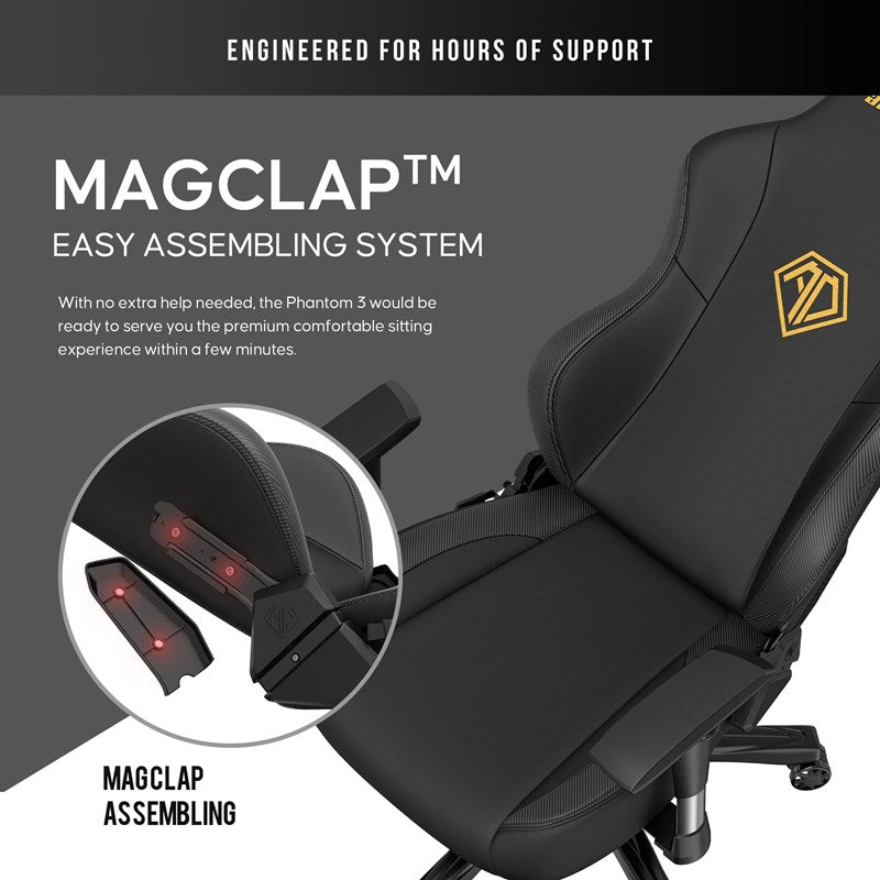 Anda Seat Phantom 3 Gaming Chair Large - Black