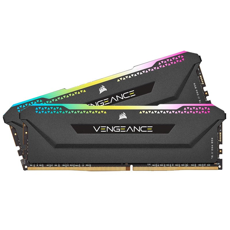 Corsair VENGEANCE RGB PRO SL 32GB (2x16GB) DDR4 DRAM 3600MHz C18 RAM Memory Kit - Black