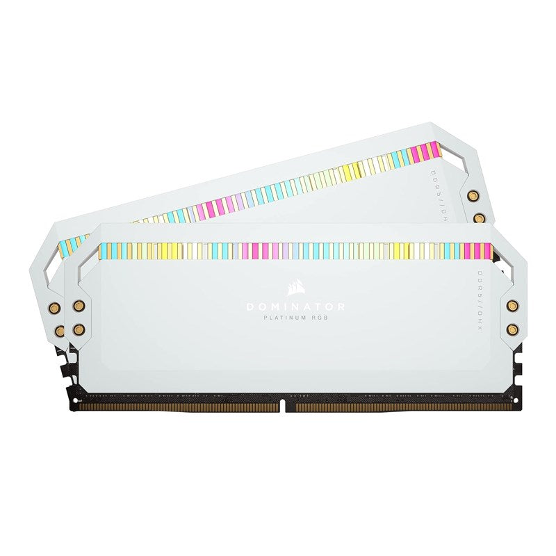 Corsair DOMINATOR PLATINUM RGB 64GB (2x32GB) DDR5 DRAM 5600MT/s CL40 RAM Memory Kit - White