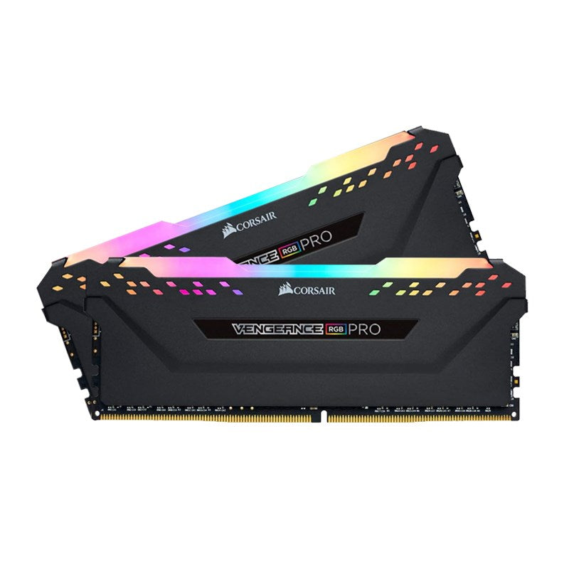 Corsair VENGEANCE RGB PRO 64GB (2 x 32GB) DDR4 DRAM 3200MHz C16 RAM Memory Kit - Black