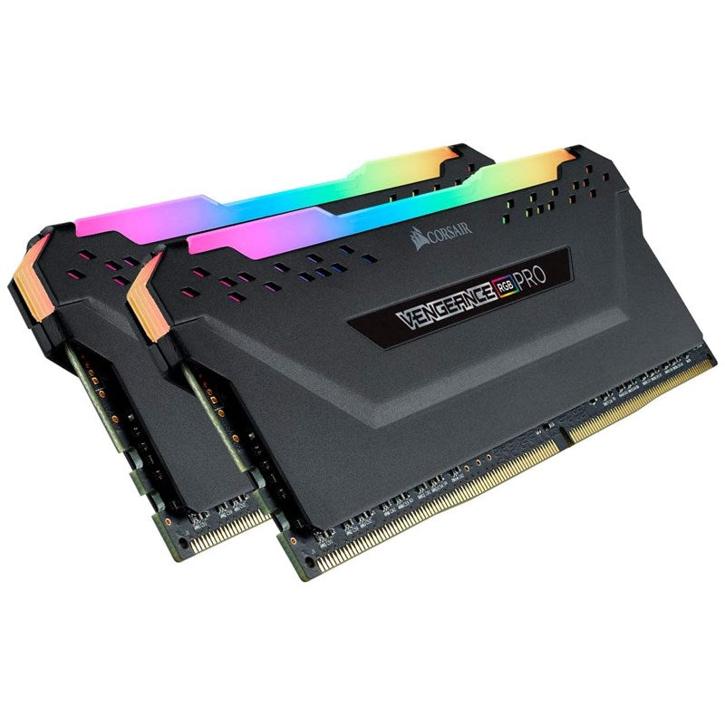 Corsair VENGEANCE RGB PRO 64GB (2 x 32GB) DDR4 DRAM 3200MHz C16 RAM Memory Kit - Black