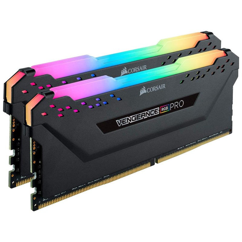 Corsair VENGEANCE RGB PRO 64GB (2 x 32GB) DDR4 DRAM 3200MHz C16 RAM Memory Kit - Black