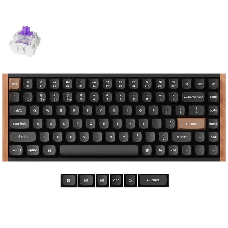 Keychron K2 HE 75% Wireless RGB Mechanical Gaming Keyboard (Magnetic Switch) - Black Special Edition