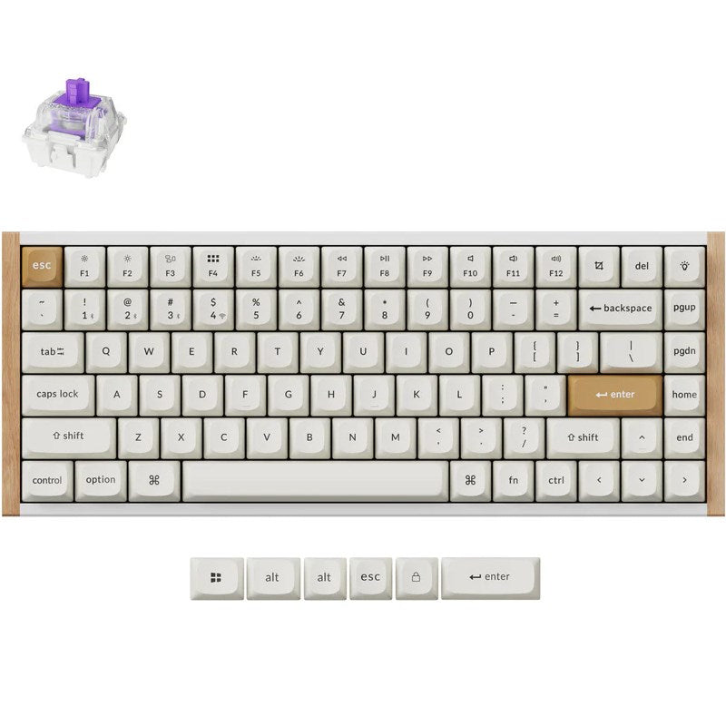 Keychron K2 HE 75% Wireless RGB Mechanical Gaming Keyboard (Magnetic Switch) - White Special Edition