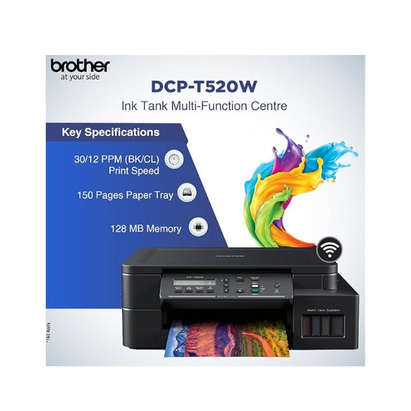 Brother All-in One Ink Tank Refill System Solid Ink Printers with Built-in-Wireless Technology - Black