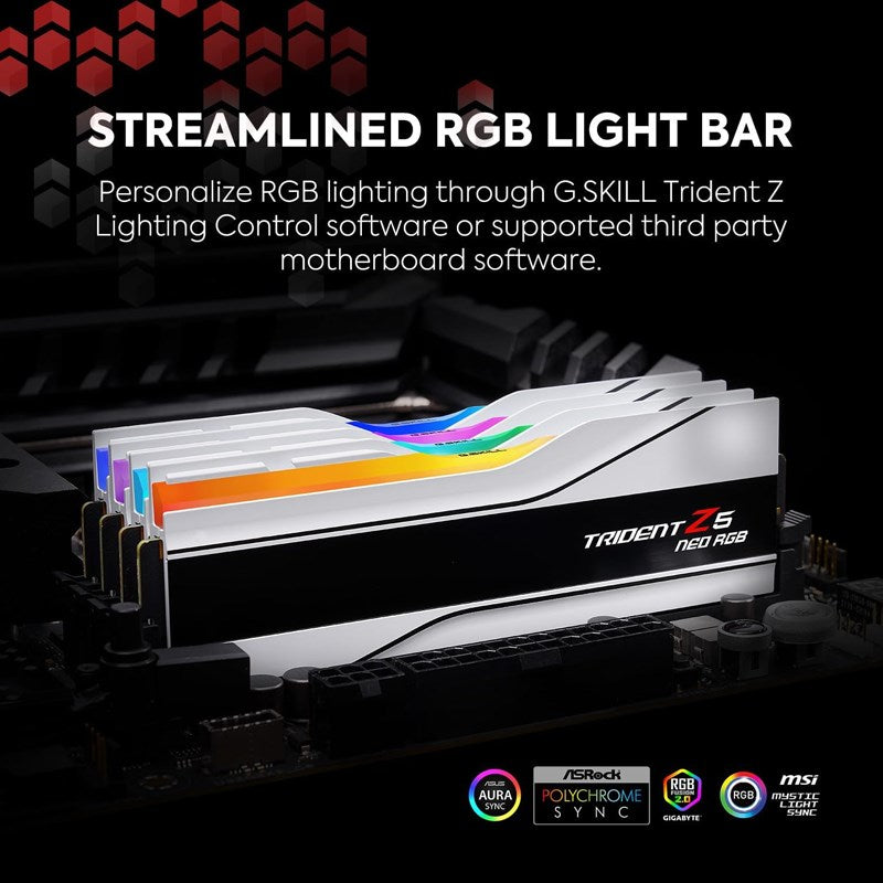 G.Skill Trident Z5 Neo RGB 32GB (2x16GB) DDR5 6000MHz RAM Memory Kit - White