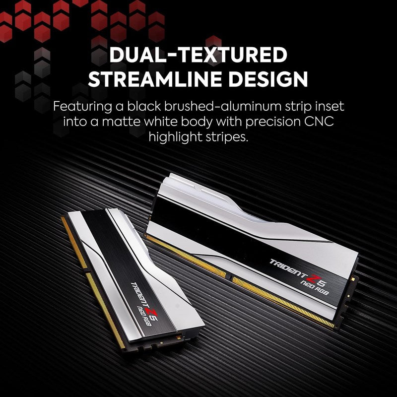 G.Skill Trident Z5 Neo RGB 32GB (2x16GB) DDR5 6000MHz RAM Memory Kit - White