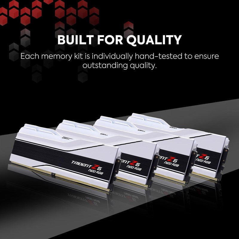G.Skill Trident Z5 Neo RGB 32GB (2x16GB) DDR5 6000MHz RAM Memory Kit - White