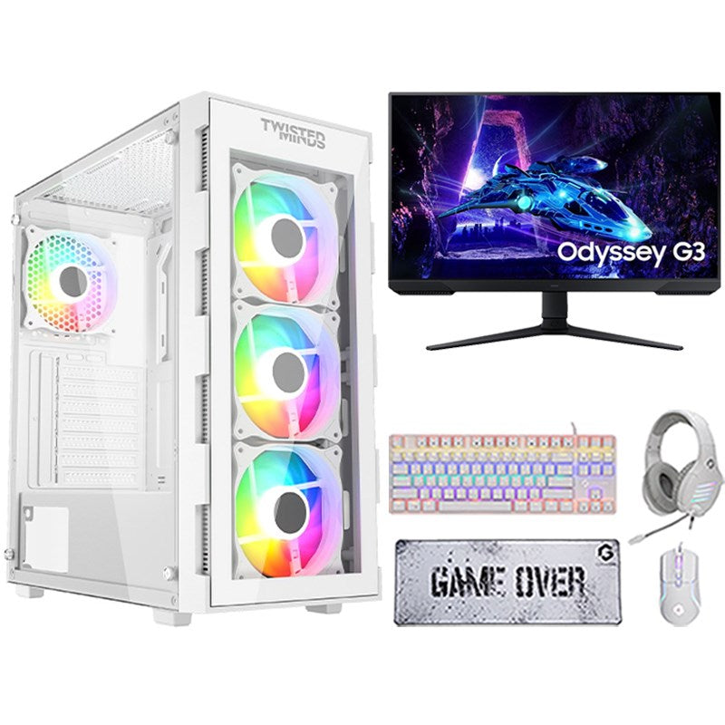 i5 GAMING PC i5-14400F, RTX 3050 8GB, Windows 11 PRO with Samsung Gaming Monitor and 4in1 Gaming Kit