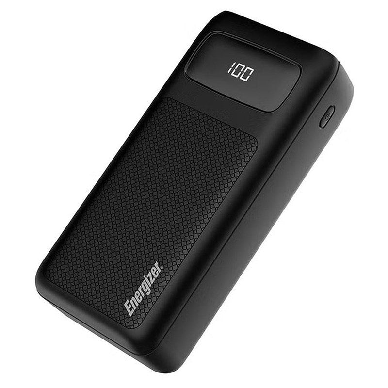 Energizer Ultimate 30000 mAh Power Bank, 22.5W, Triple Output, with Power Delivery USB-C Output and Fast Charge, Dual InputW LED Indicator, LCD Indicator, Black