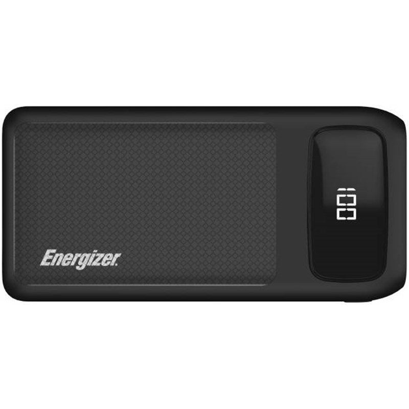 Energizer Ultimate 20000 mAh Power Bank, 22.5W, Triple Output, with Power Delivery 20W USB-C Output and Fast Charge, Dual Input, LCD Indicator, Black