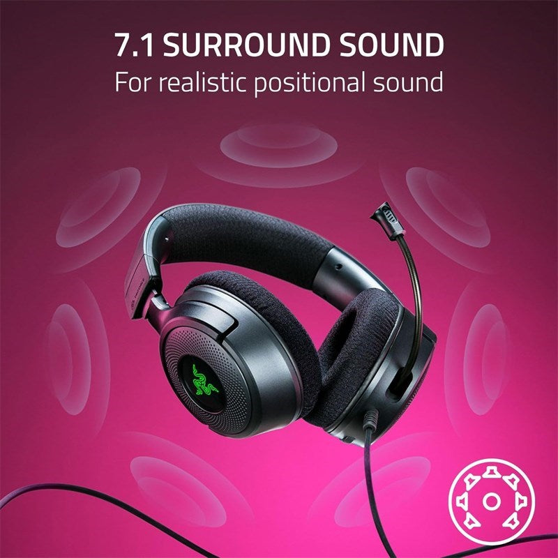 Razer Kraken V4 X Wired USB-C Gaming Headset for PC, PS5, Switch, Mobile - Black