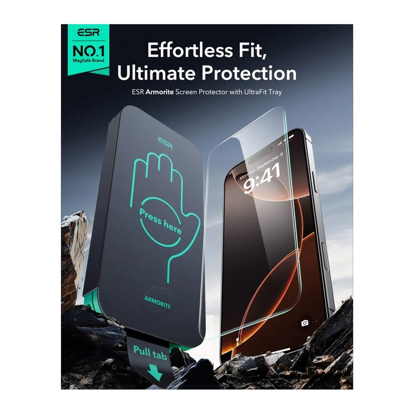 ESR Armorite Screen Protector for iPhone 16 Pro, Clear