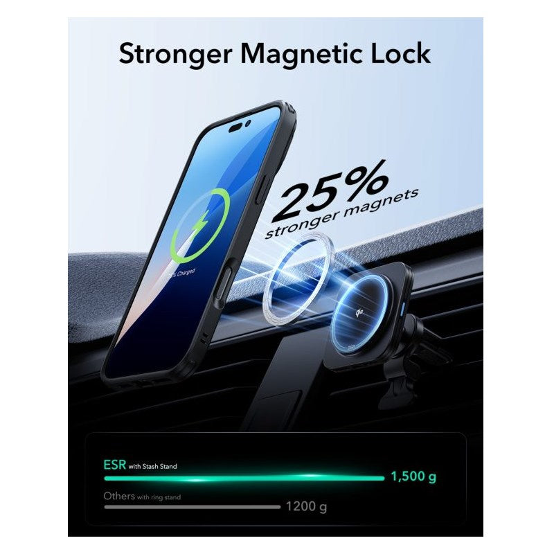 ESR iPhone 16 Pro Max Classic Hybrid with Stash Stand Case