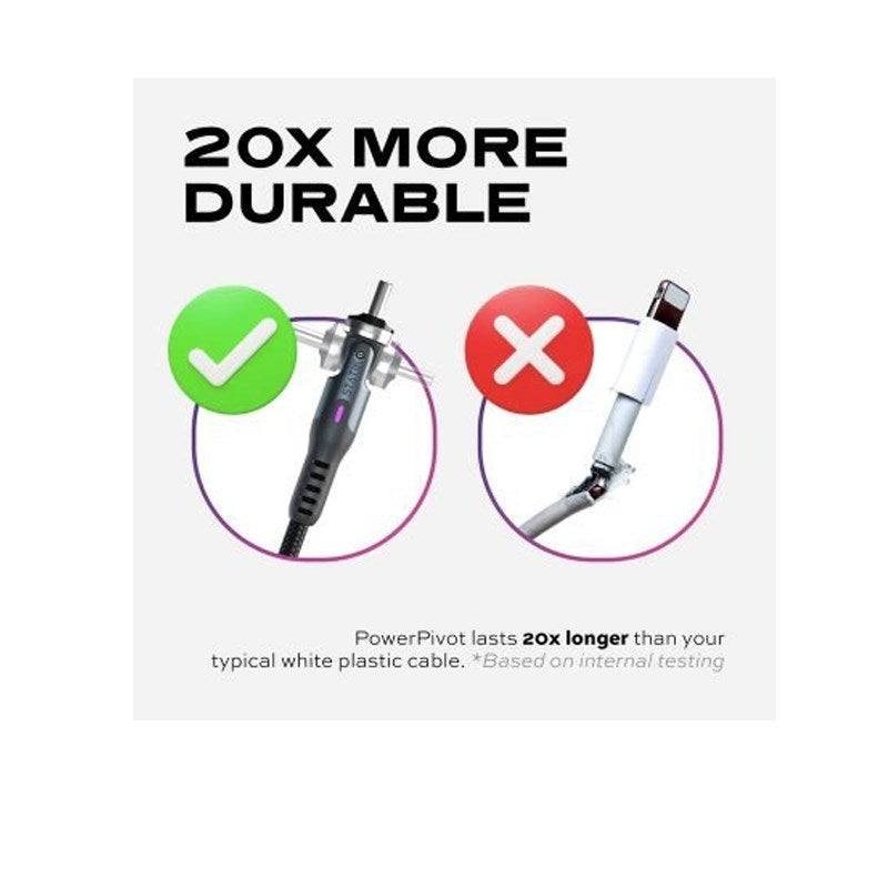 Statik Power Pivot Pro 100 W Nylon Braided C-C Cable 90 cm