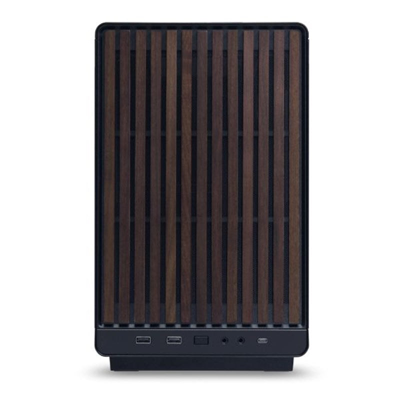 LIAN LI A3 DAN Micro ATX Gaming PC Case - Black/Wooden Panel
