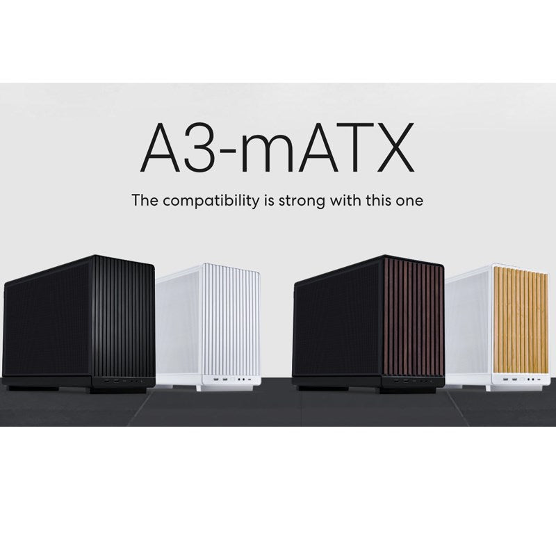 LIAN LI A3 DAN Micro ATX Gaming PC Case - Black/Wooden Panel